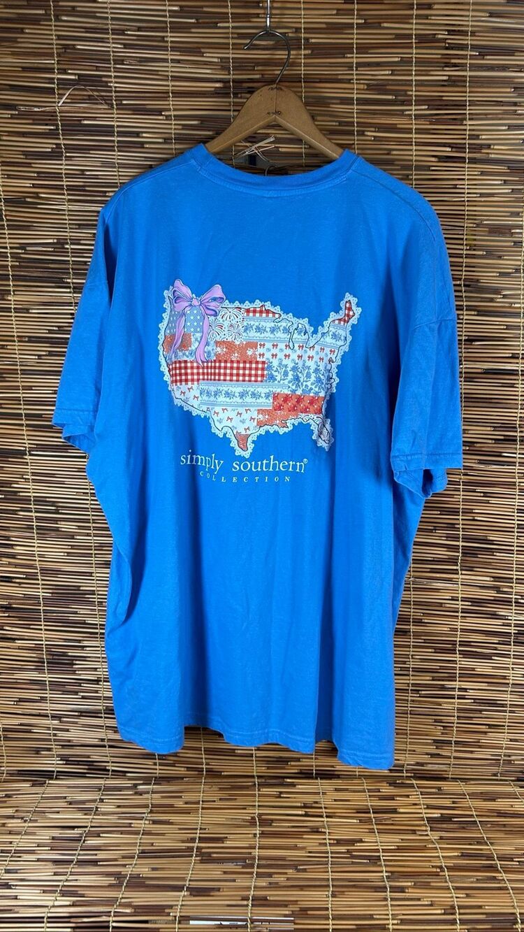 Simply Southern Collection XXL USA Map T-Shirt